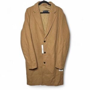 ASOS Design Men’s Tan Wool Blend Overcoat Medium Long NWT
